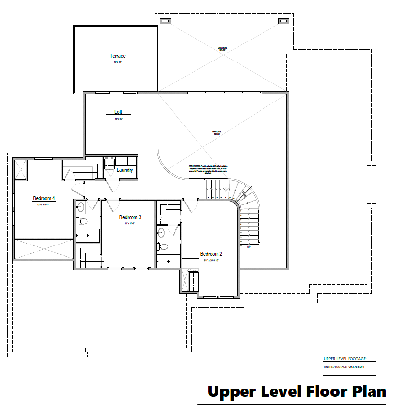 Vialetto House — upper floor plan